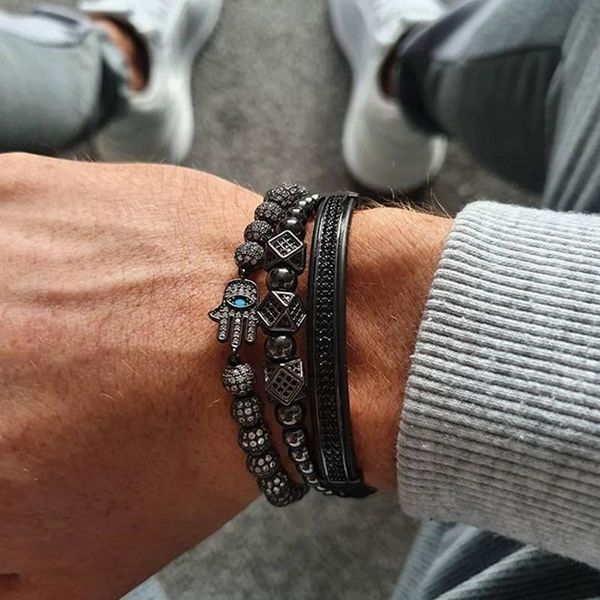 

mcllroy crown bracelet men charms luxury gold macrame beads bracelets for women pulseira masculina braided mens bracelets, Golden;silver