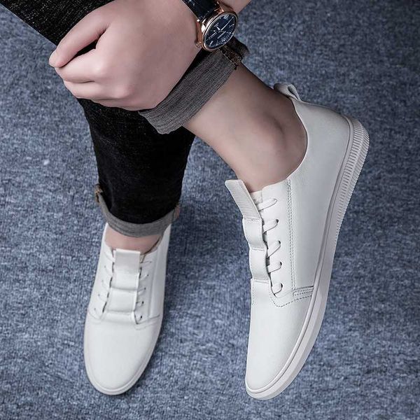 

итальянский стиль вскользь щедрых мужская обувь первый слой из телячьей кожи подкладка тонкая ручная резиновая подошва белые туфли мужчины, Black