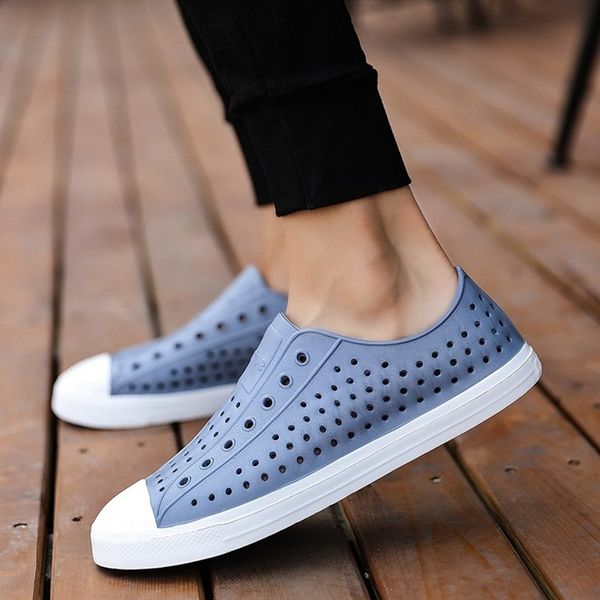 

2019 frank native men summer clogs sandals couple slip-proof soft sandalias hombre hollow-out beach shoes waterproof 36-45 mx200617, Black