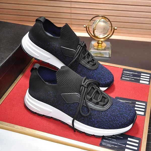 

new arrival prax 01 knit fabric sneakers mens shoes fashion classic outdoor walking footwears breathable lace -up men shoes zapatillas hombr, Black