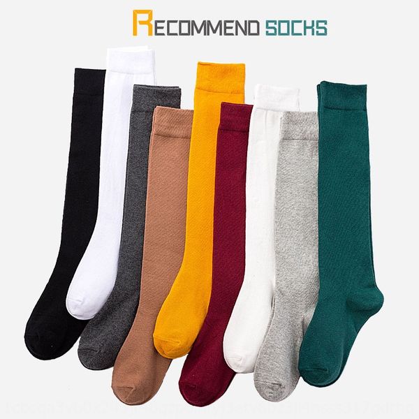 

women candy color ins tide long tube calf overknee solid color cotton cotton stockings candy stockings socks stacked socks, Pink;yellow