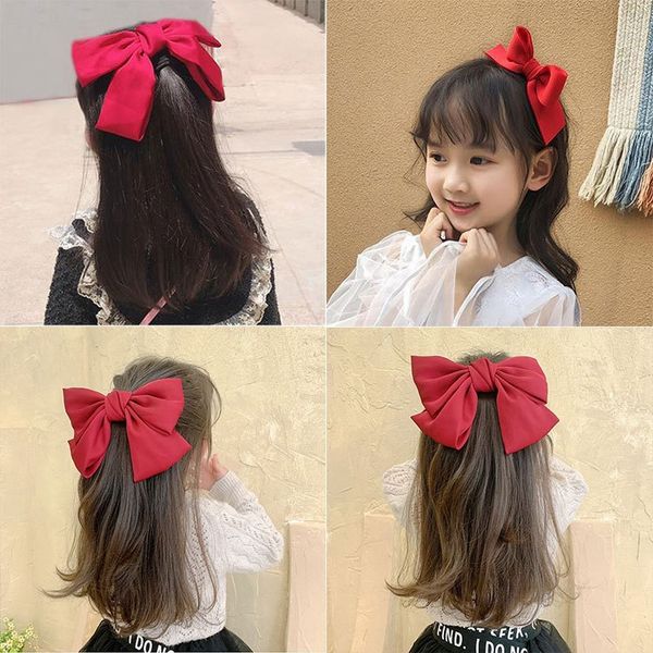 

leuxb butterfly knot hair ring girl student net red temperament color butterfly headdress hairpin headdress cute parent-child back head spoo, Slivery;white