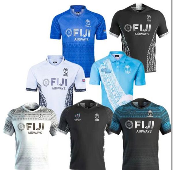 

fiji home away rugby jersey sevens olympic shirt thailand quality 19 20 21 fiji national 7's rugby jersey s-3xl, Black;gray
