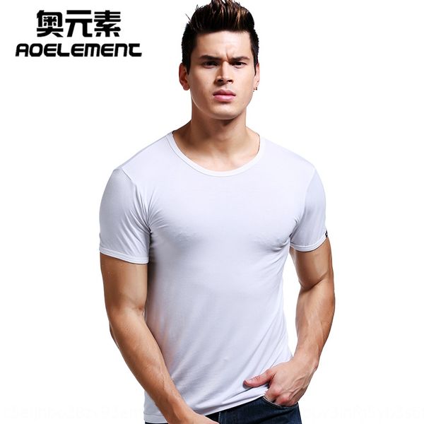 

uwm1d men' underwear modal t- short sleeve slim underwear underpants t-shirt underpants thin round neck tight solid color men, White;black