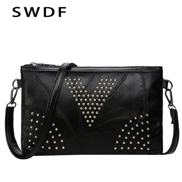 

swdf new brand genuine leather women messenger bag cow leather small crossbody shell bag women fashion shoulder bag