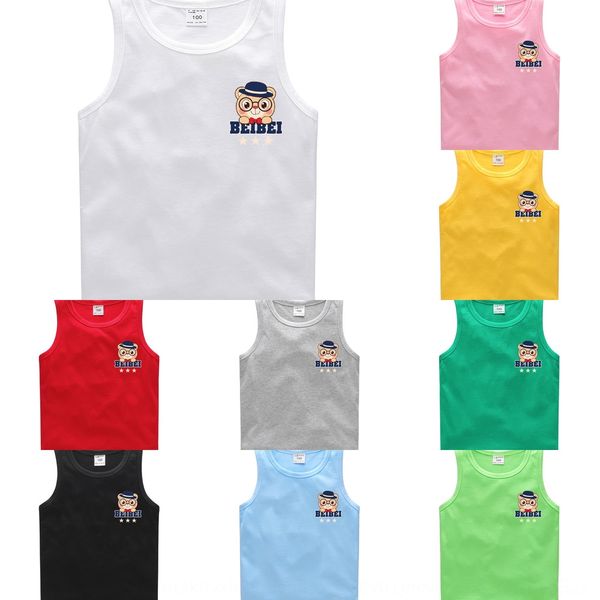 

2020 new summer clothes boys' and girls' vest cotton thin sleeveless children's vest wear baby base shirt clothes, Blue