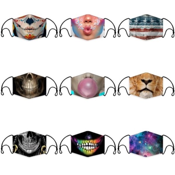 

mouth ice mask anti dust face pm2.5 dustproof anti-l washable reusable ice silk cotton masks child with opp box#824