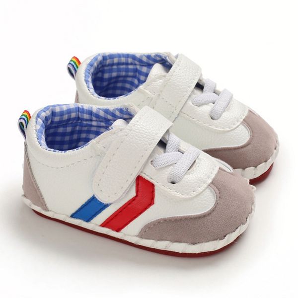 

baby shoes soft sole hook loop prewalker sneakers baby boy girl crib shoes leather sports non-slip walker for 0-18m