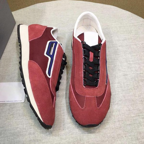 

suede and nylon sneakers mens shoes chunky sneakers fashion brands lightweight luxury footwears style plus size lace -up vintage men, Black