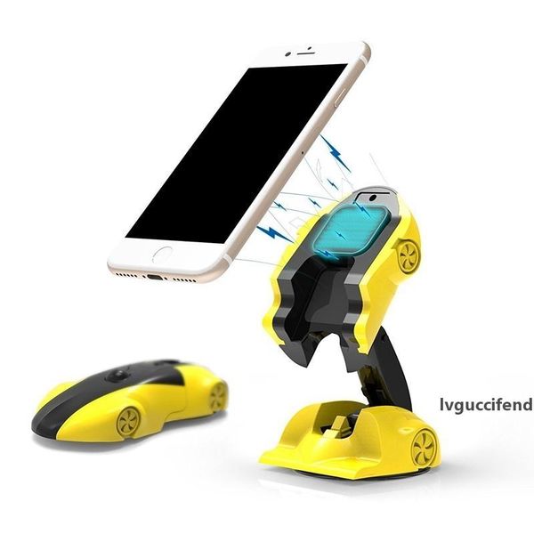 

creative magnetic car phone holder stand 360 rotating car shape bracket windshield suction cup mount holder for mobile phone gift for child