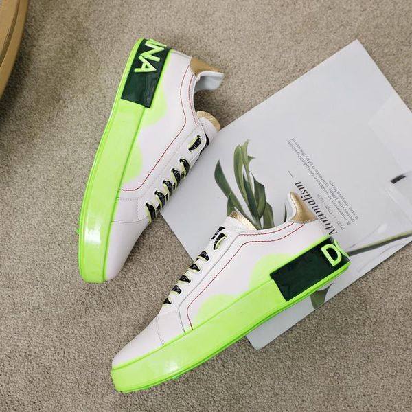 

2020k новой тенденций ручной росписи болван кожи партия повседневная обувь на открытом воздухе мужчин и женщина спортивной обуви диких пары, Black