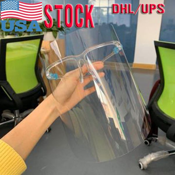 

US Stock ! DHL/UPS Face Shield Protective Mask Reuse Dust protection antibacterial washable protective face shields caretas mascarilla