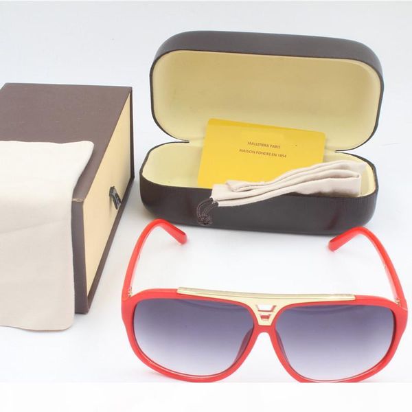 

fashion evidence sunglasses retro vintage men designer shiny gold frame laser logo women with package z105, White;black