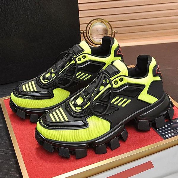 

fast delivery cloudbust thunder knit sneakers men 's shoes breathable autumn and winter low lace -up men shoes zapatos de moda par, Black