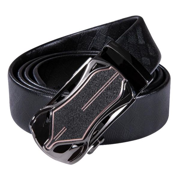 

men belts 3.5cm genuine leather automatic buckle belts luxury business black cowskin male leather strap dibangu, Black;brown
