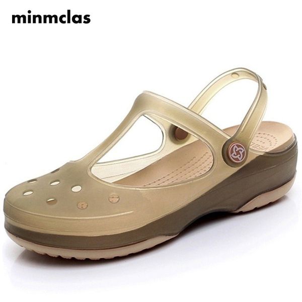 

minmclas 2020 women sandals garden waterproof shoes classic nursing eva slippers women work girls, Black