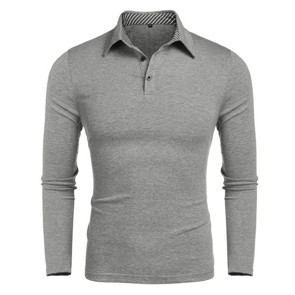 

puffle jacket2020 cross-border long-sleeved polo shirt autumn and winter new fashion solid color large sleeve mens lapel horse, White;black