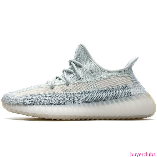 

2019 cloud white yecheil kanye west designer sneakers bred black reflective zebra green glow lundmark men women sport running shoe with, Black;green