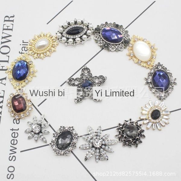

pzhpt diy handmade bride headdress baroque crown diamond plate decorative materials wedding shoes bag hat handmade diy accessories accessori, Silver