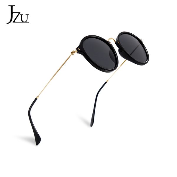 

jzu lady round sunglasses candy color retro brand designer male/female sunglasses outdoor classic metal, White;black