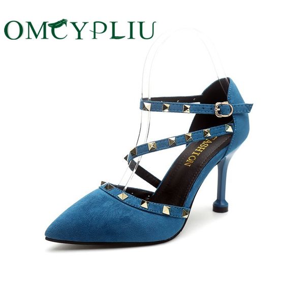 

studded sandals woman summer 2020 women high heels ladies shoe block heel shoes sandalias mujer female fashion sandalia feminina, Black