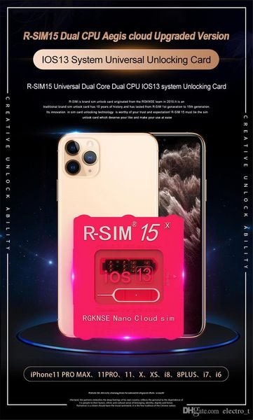

rsim15 for ios13 unlock card rsim 15 r-sim15 dual cpu upgraded universal unlocking for iphone 11 xs max xr xs x 6 7 8 plus ios7-13.x gzfdvuv