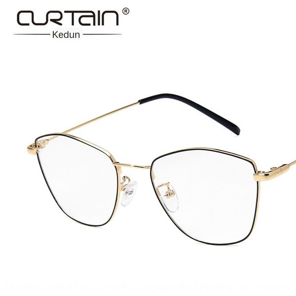 

cat's eye plain 28011 korean metal glasses frame with myopia student glasses frame kick-off, Silver