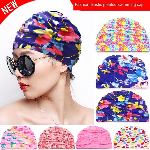 

корейские женщины длинных волос взрослые очень большая горячий источник ухо защиты шапочка для плавания женщин в большой печататься шапочка