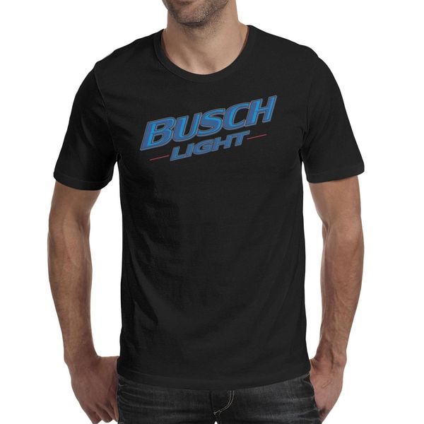 

fashion mens busch light latte beer black round neck t shirt graphic slim fit shirts so much beer distressed back blue edge american, White;black
