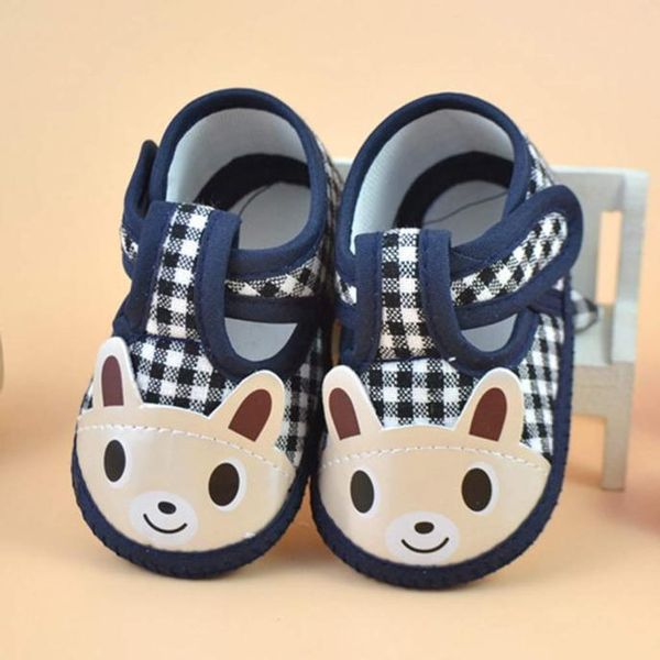 

2020 new toddler baby girls shoes cute bear pattern shoes soft sole crib spring autumn first walkers 0-10m#py, Black