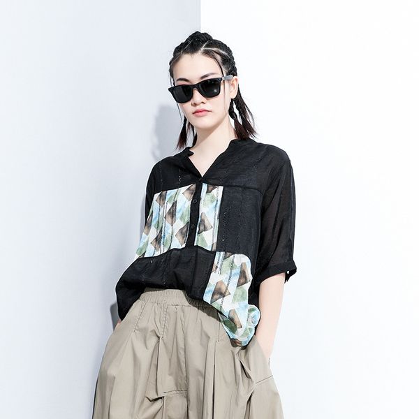 

women's blouses & shirts bf styles large size short sleeve shirt for women 2021 summer fashion brand black color blouse loose chemise, White