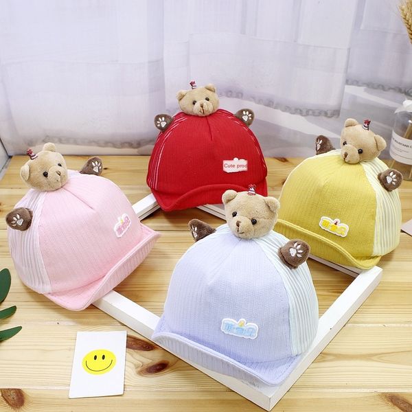 

2020 new children's baseball hat pure cotton hat summer baby baseball cap baby cap, Blue;gray