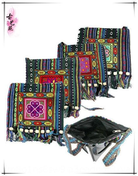 

yunnan ethnic style postman amorous feelings amorous feelings ba bai ethnic group shoulder messenger women's bag cloth bag