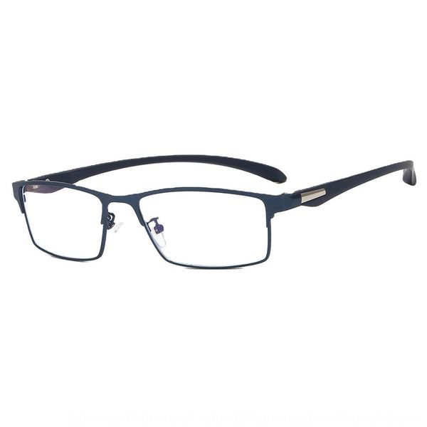 

new metal square mask glasses anti-blue light plain mirror computer goggles business myopia frame mask glasses frame, Silver