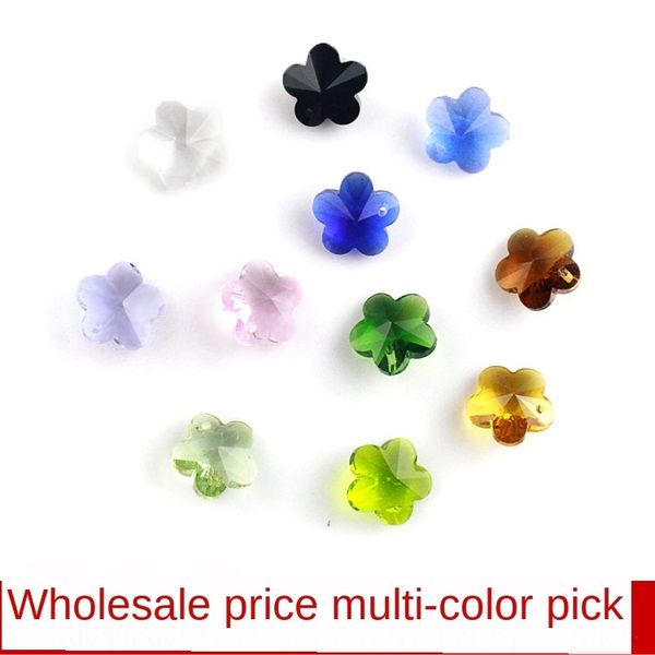 

oqoma love pendant pointed bottom facet small plum blossom peach heart diy handmade accessories multi-cut beads pendant crystal diy crystal, Silver