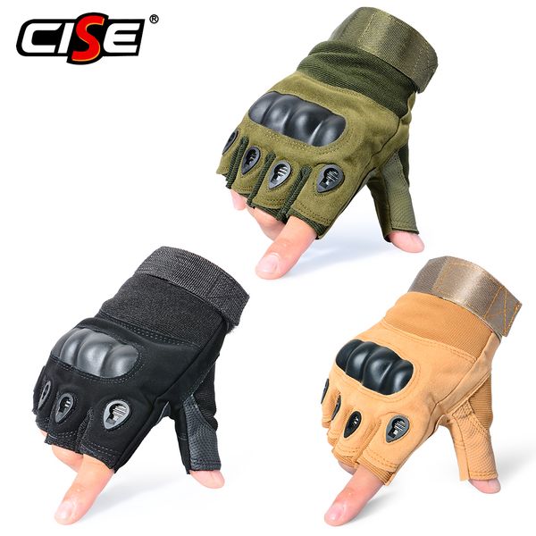 

motorcycle fingerless gloves hard knuckle motorbike motocross luva biker racing ridding cycling half finger moto protective men, Silver
