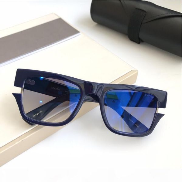 

new luxury fashion sunglasses sekton men design metal vintage titanium sunglasses fashion style pilot frame uv 400 lens with original case, White;black