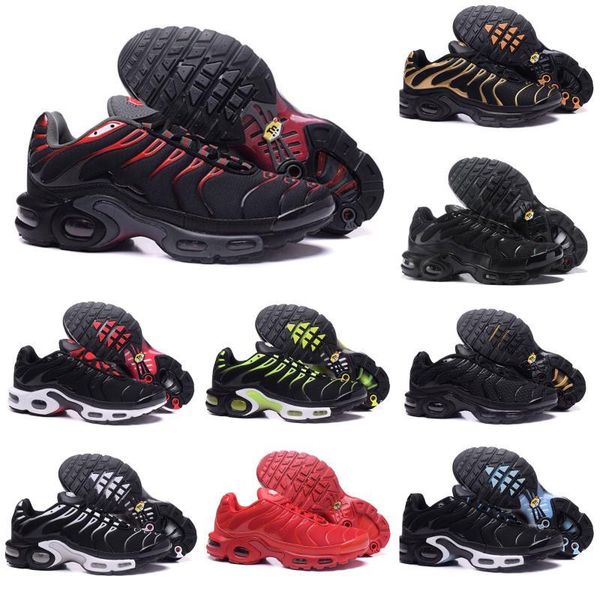 

новые поступления chaussure tn plus случайные обувь 2018 т мужская обувь черный белый тренажёры туризм спортивный спортивный кроссовки eur40, Black