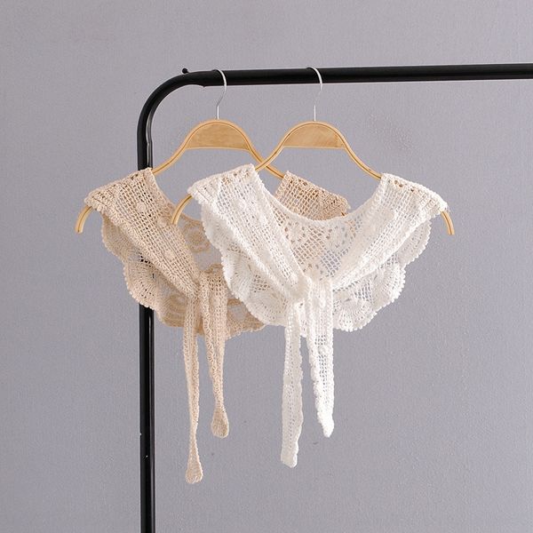 

q1457-korean women's 2020 new holiday style lace lace shawl crochet wavy shawl women, Blue;gray