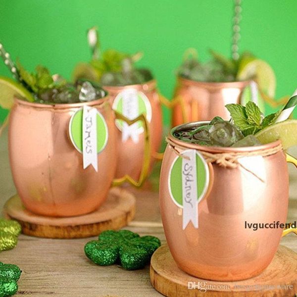 

moscow mule cocktail mugs durable stainless steel mug beer cups coffee mug milk rose gold cup copper plated cocktail whiskey cups bh1669 tqq