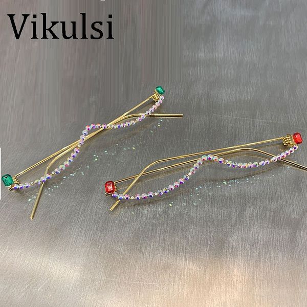 

fashion luxury rhinestone eyeglasses alloy frame for women crystal fake glasse half frame no lens glasses party christmas gift, Black