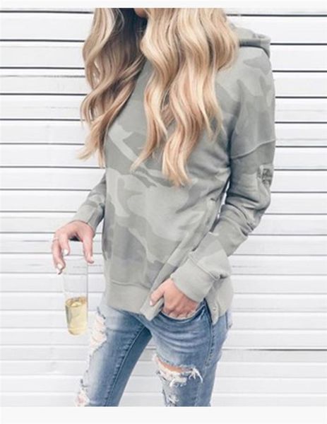 

fashion streetwear camouflage hooded autumn womens hoodies long sleeve casual loose split womens designer hoodies high street, Black