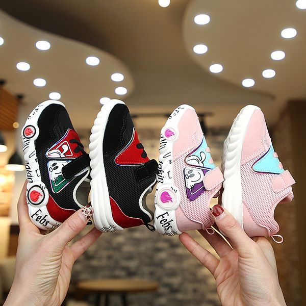 

f7urq children sneakers 2019 season new baby soft bottom walking sports sports children's shoes sneakers sneakers. 1-3 years old chil, Black