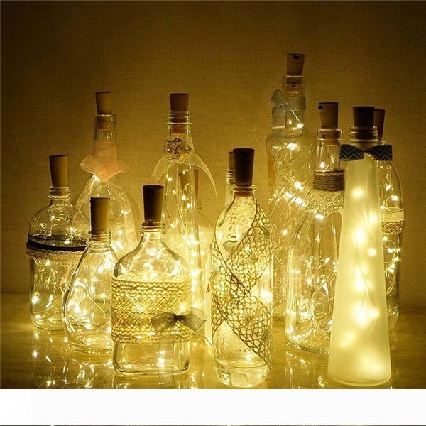 

1m 10led 2m 20led lamp cork shaped bottle ser light glass wine led copper wire string lights for xmas party wedding