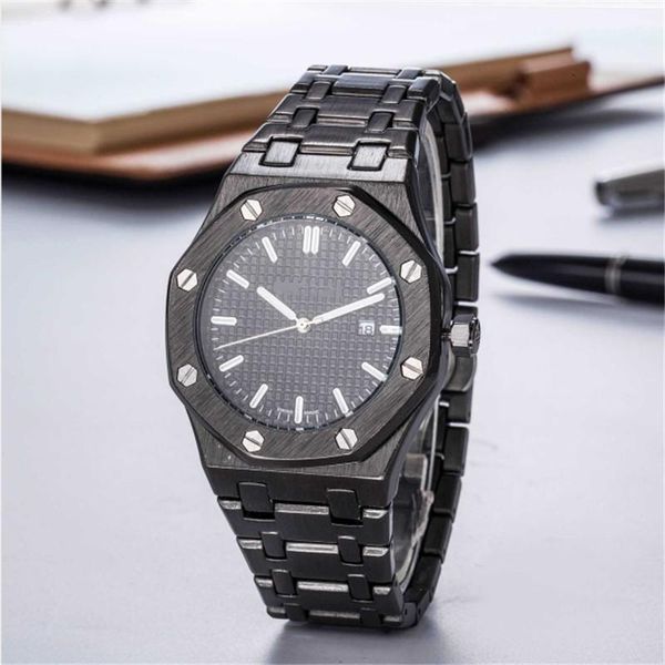

mens luxe watches fashion stainless steel quartz men casual watch with calendar waterproof sport wristwatches 21, Slivery;brown