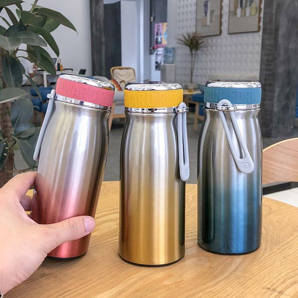 

korean-style fresh gradient color insulation cup 304 stainless steel vacuum cup portable outdoor sports stainless steel