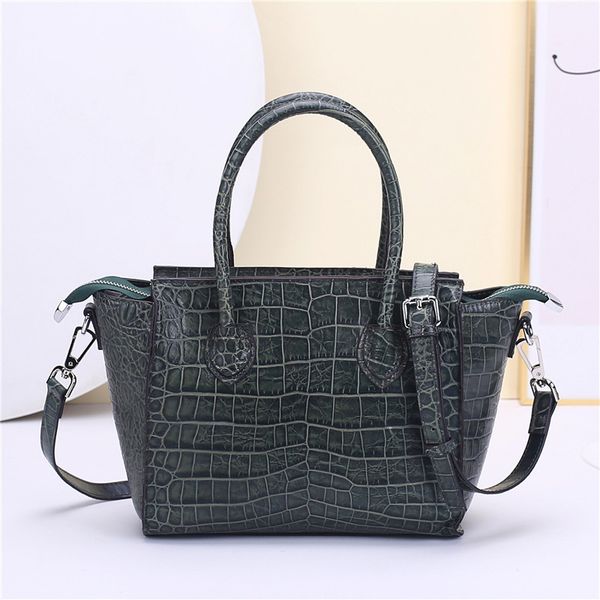 

famous designer women h tote bags alligator pattern leatherladies handbags happy zipper shape shoulder bags for female factory wholesale hot