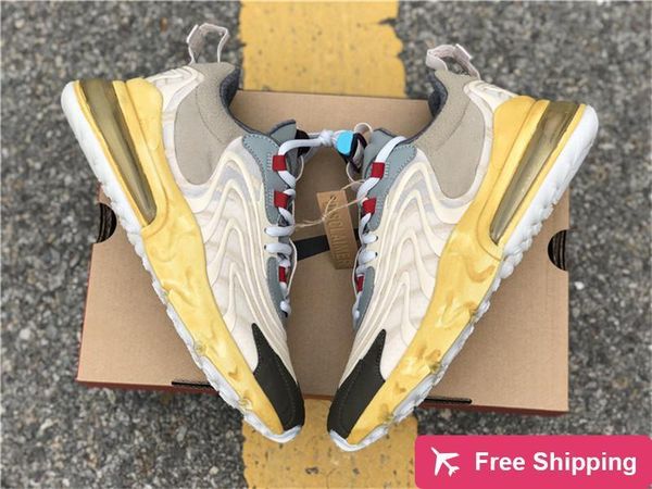 

authentic travis scott x 270 react cactus trails running shoes men women cactus jack light cream dark hazel sb dunk sneakers trainers