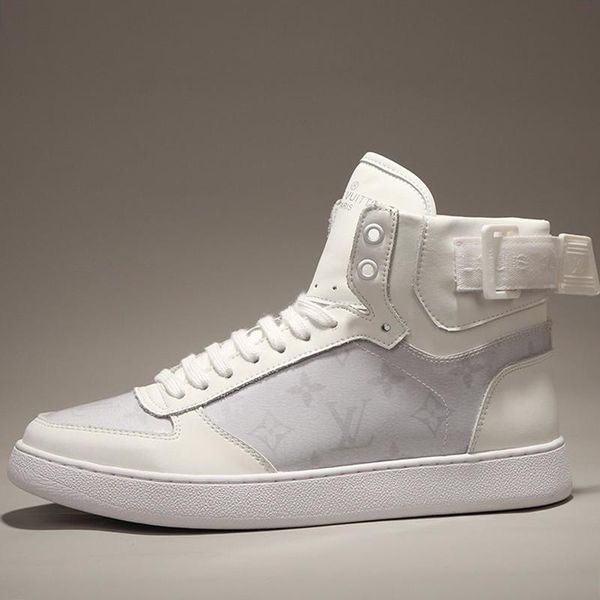 

rivoli sneaker boots mens shoes comfortable autumn and winter fashion luxury shoes high lace -up casual men boots sale with origin box, Black