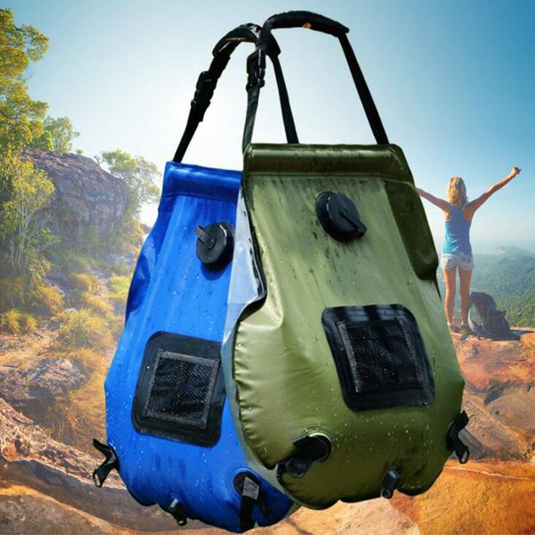

outdoor bags 20l water bag camping ultralight shower pvc folding portable solar hiking energy heated camp
